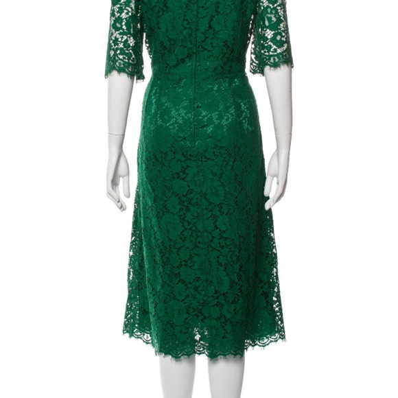 Dolce & Gabbana Dragonfly-Embellished Lace Midi Dress Gorgeous Classic - Picture 10 of 11